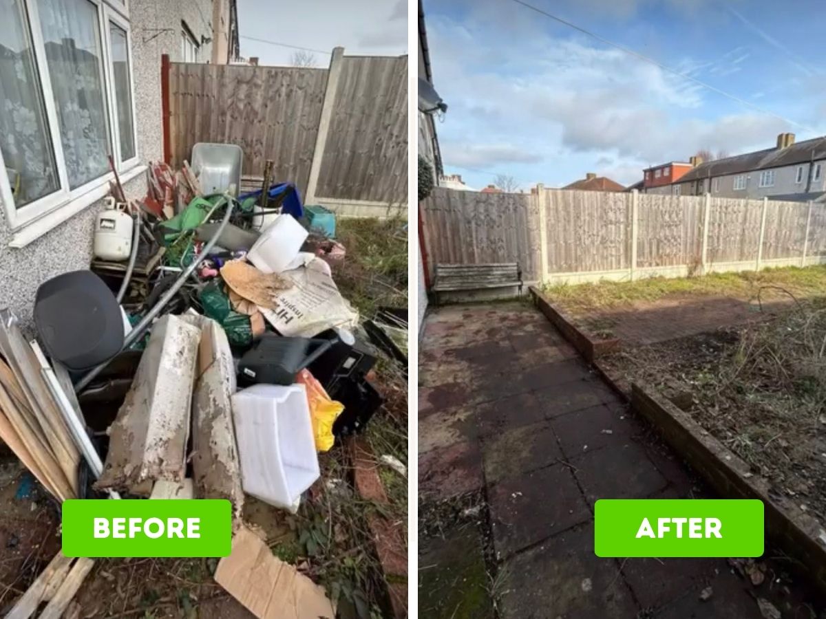 a large pile of rubbish and debris cleared from a customers back garden in South Woodham Ferrers. Collected same day, freeing up space and removing a major eye sore. The job was handled efficiently and tidily by CBW. Licensed and insured waste clearance professionals in South Woodham Ferrers.